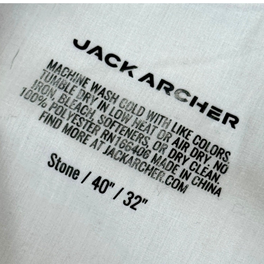 JACK ARCHER Jetsetter Tech Pants Mens 40x32 (40x31) Stone Gray Performance Golf - Picture 3 of 9